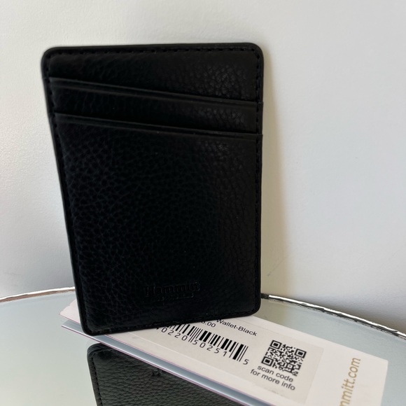 Hammitt Ardmore Leather Sticker Wallet Credit Card Phone Case Black NWT - Picture 1 of 3